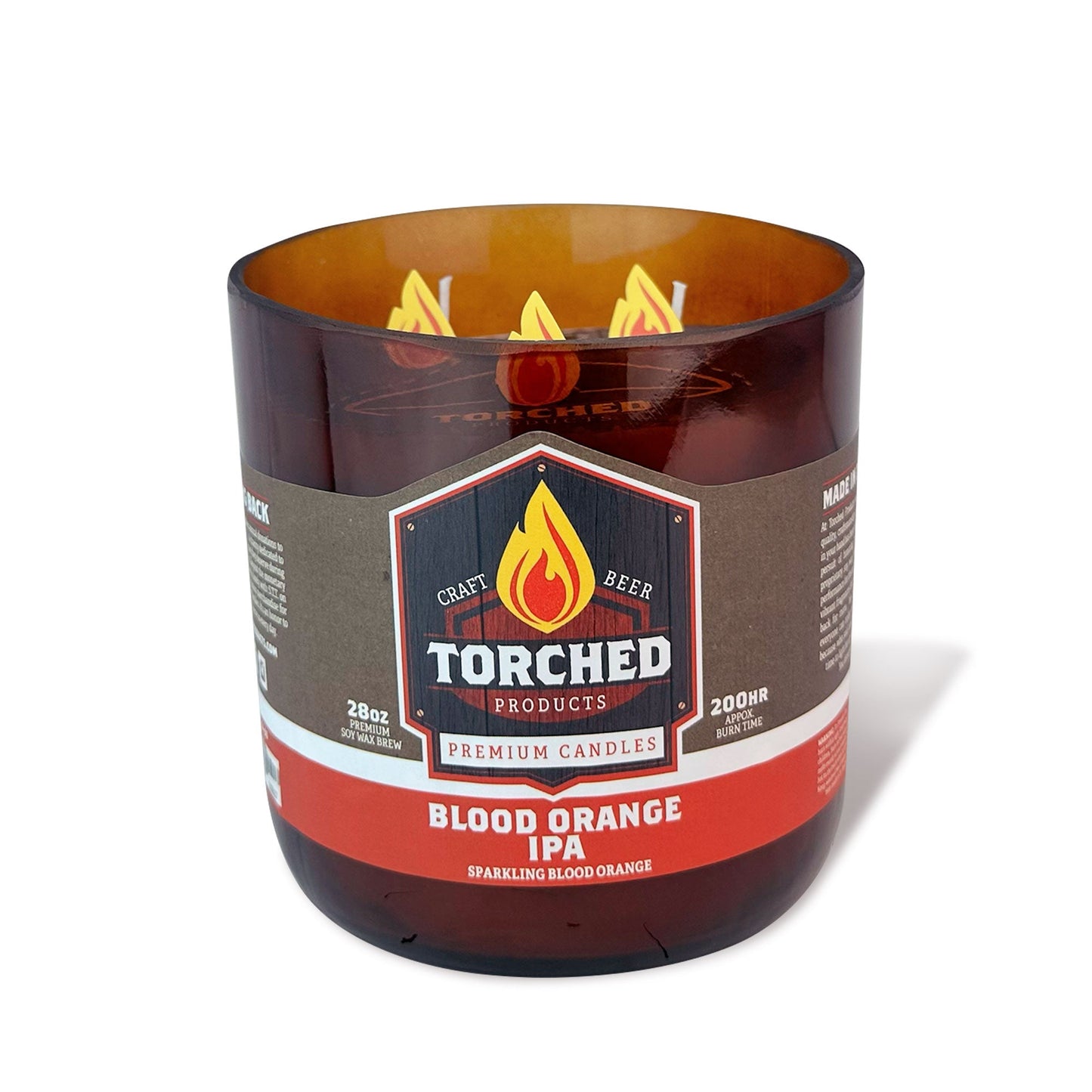 Blood Orange IPA Beer Candle