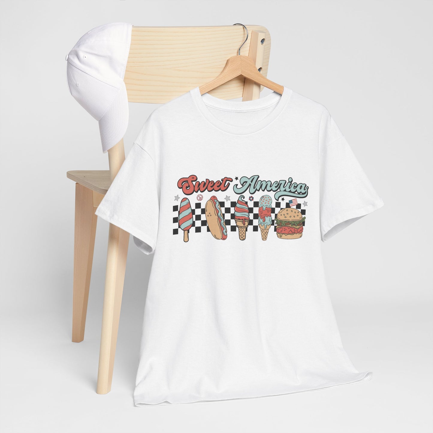Sweet American Fourth Of July Unisex Heavy Cotton Tee
