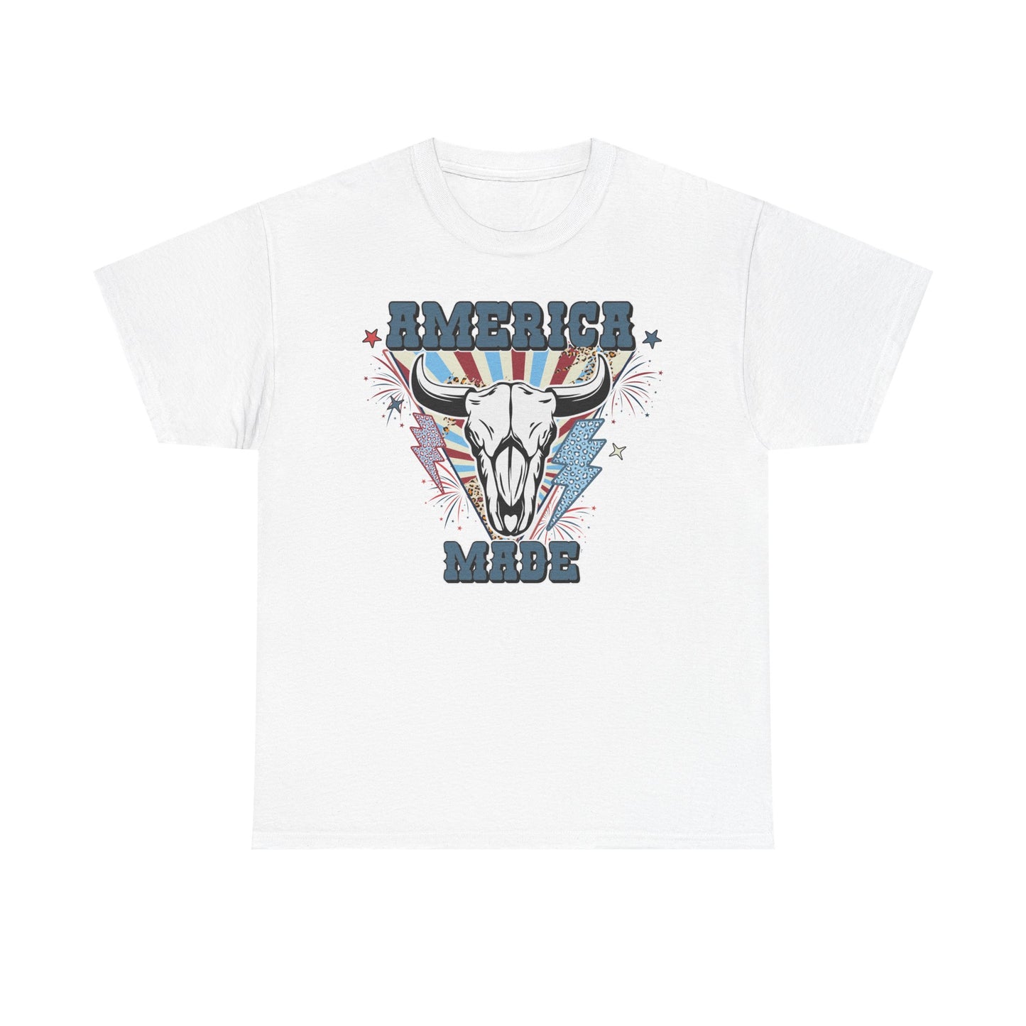 America Made Fourth Of July Unisex Heavy Cotton Tee