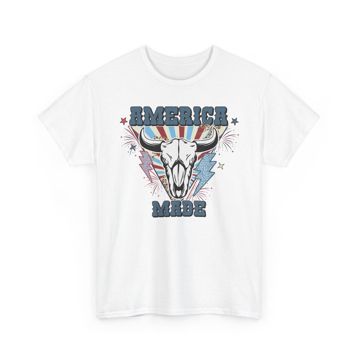 America Made Fourth Of July Unisex Heavy Cotton Tee