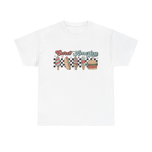 Sweet American Fourth Of July Unisex Heavy Cotton Tee