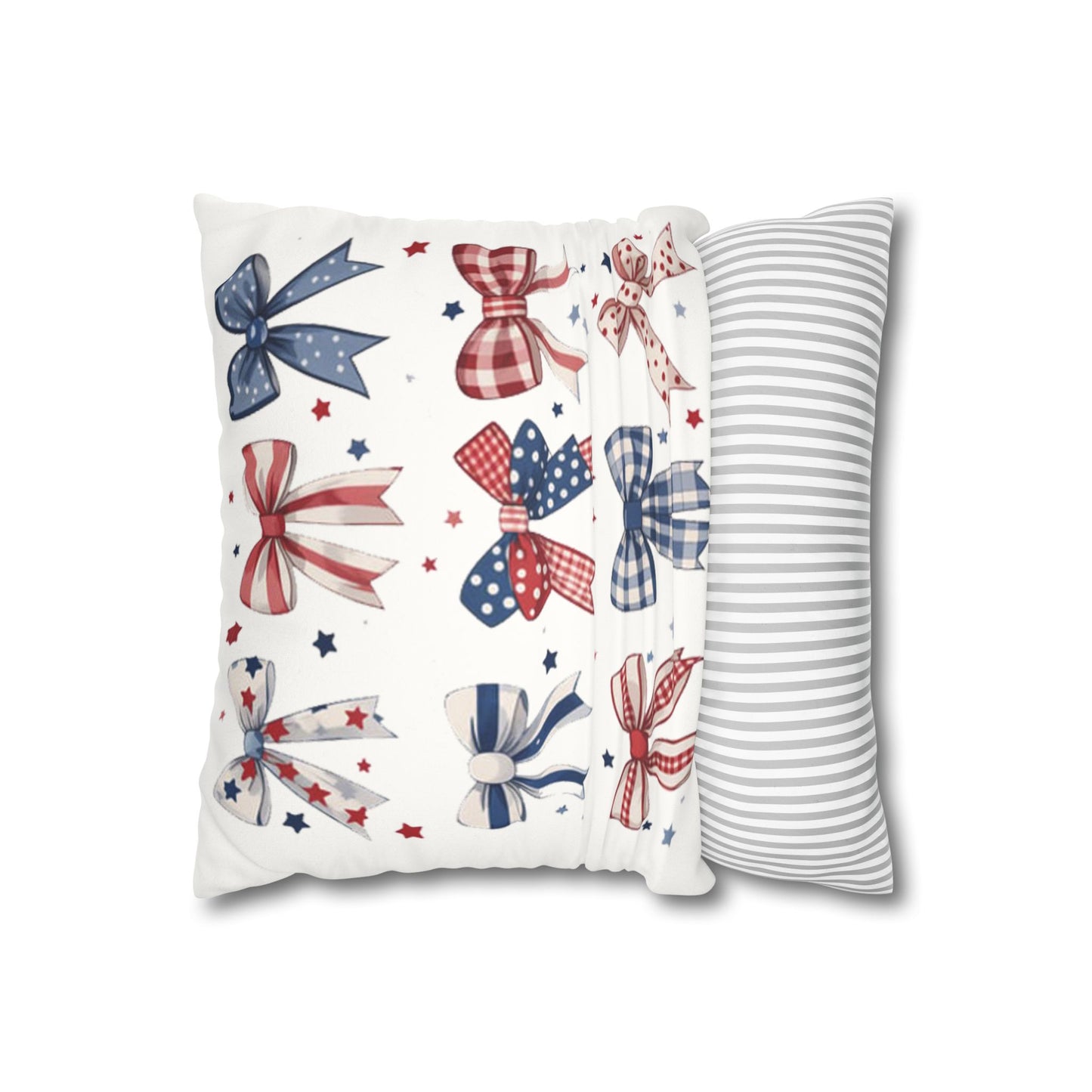 Fourth Of July Faux Suede Square Pillowcase
