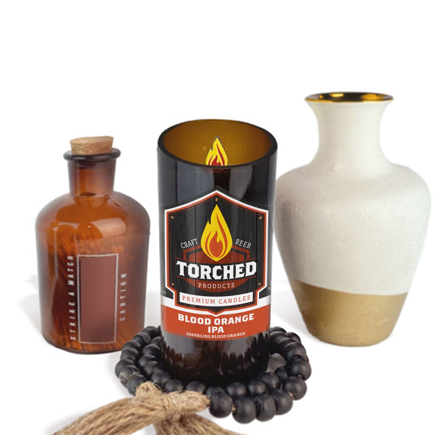 Blood Orange IPA Beer Candle