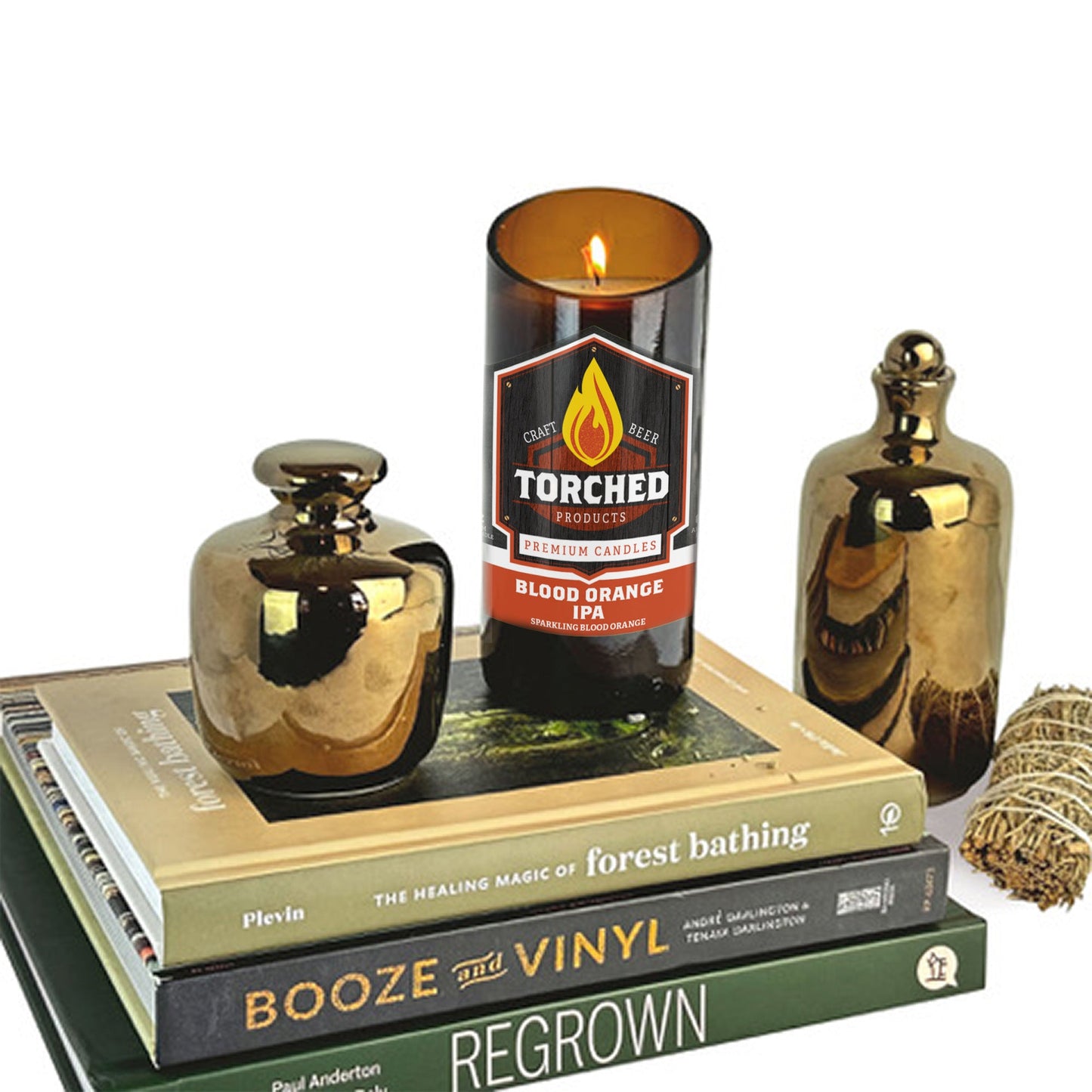 Blood Orange IPA Beer Candle